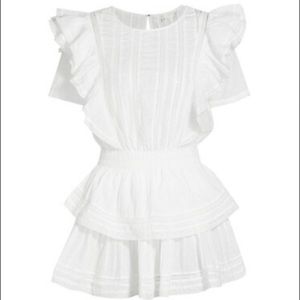 NWT LoveShack Fancy Natasha dress in white size small.